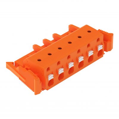 1-przewodowe gniazdo przycisk Push-in CAGE CLAMP pomarańczowa /25szt./ WAGO (2231-706/037-000)