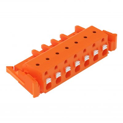 1-przewodowe gniazdo przycisk Push-in CAGE CLAMP pomarańczowa /25szt./ WAGO (2231-707/037-000)