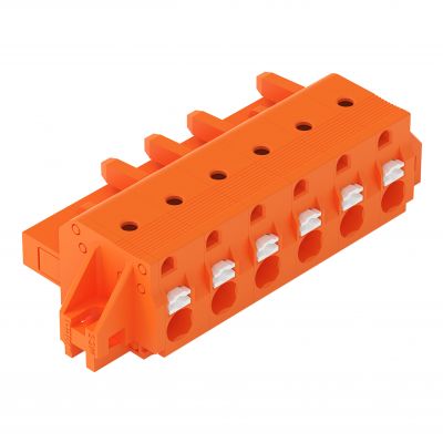 1-przewodowe gniazdo przycisk Push-in CAGE CLAMP pomarańczowa /25szt./ WAGO (2231-706/031-000)