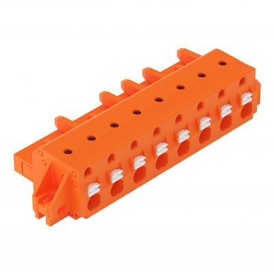 1-przewodowe gniazdo przycisk Push-in CAGE CLAMP pomarańczowa /25szt./ WAGO (2231-708/031-000)