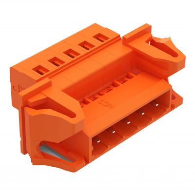 Wtyk 1-przewodowy CAGE CLAMP pomarańczowy /50szt./ WAGO (231-635/114-000)