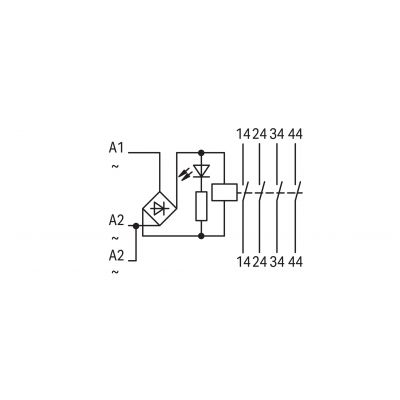 Moduł przekaźnikowy AC/DC 24V szary WAGO (789-552)