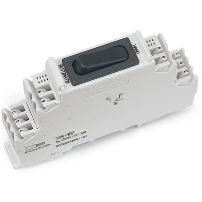 Moduł łącznika z zestykiem przełącznym napięcie łączeniowe 250V AC prąd łączeniowy 10A WAGO (789-800)