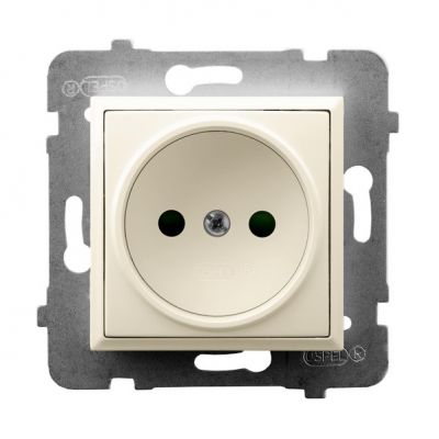ARIA Gniazdo pojedyncze kolor ecru GP-1U/m/27 OSPEL (GP-1U/m/27)