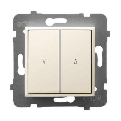 ARIA Przycisk żaluzjowy zwierny  kolor ecru ŁP-7U/m/27 OSPEL (ŁP-7U/m/27)