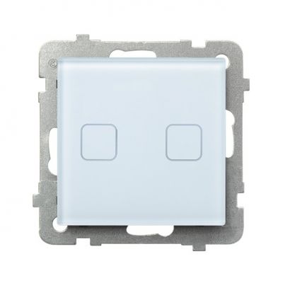 SONATA TOUCH Łącznik dotykowy podwójny schodowy/podwójny krzyżowy z podświetleniem kolor białe szkło ŁPD-26RS/m/31 OSPEL (ŁPD-26RS/m/31)