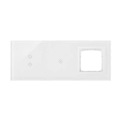 Simon 54 Touch Panel dotykowy S54 Touch 3 moduły 2 pola dotykowe pionowe + 1 pola dotykowe + 1 otwór na osprzęt S54 biała perła DSTR3310/70 KONTAKT (DSTR3310/70)