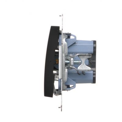 Simon 54 Łącznik świecznikowy z podświetleniem LED i do wersji IP44 16A 250V zaciski śrubowe czarny *Posiada wkładkę DU1W DW5ABL.01/49 KONTAKT (DW5ABL.01/49)