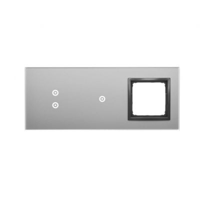 Simon 54 Touch Panel dotykowy S54 Touch 3 moduły 2 pola dotykowe pionowe + 1 pola dotykowe + 1 otwór na osprzęt S54 burzowa chmura DSTR3310/72 KONTAKT (DSTR3310/72)