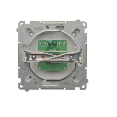 Simon Basic Gniazdo telefoniczne RJ11 uniwersalne pojedyncze . Montaż na łapki lub wkręty srebrny mat BMTU.01/43 KONTAKT (BMTU.01/43)