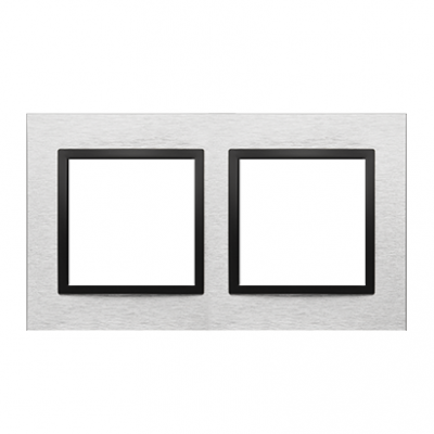 SIMON 54 NATURE WMDZ-0120xS-082 Ramka 2-krotna Nature-Metal, INOX NERO, IP20/IP44. (IP44-należy zast DRN2/82 KONTAKT (DRN2/82)