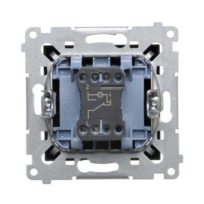 Simon 54 Łącznik schodowy z podświetleniem LED bez piktogramu 16A 250V zaciski śrubowe czarny DW6AL.01/X/49 KONTAKT (DW6AL.01/X/49)