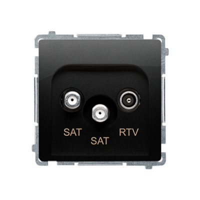 SIMON BASIC WMUA-03019z-K011 Gniazdo antenowe satelitarne podwójne końcowe SAT-SAT-RTV, (moduł). 2xw BMZAR+SAT3.1-P2.01/49 KONTAKT (BMZAR+SAT3.1-P2.01/49)