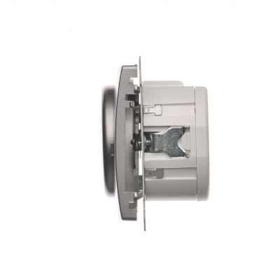 Simon Basic Ściemniacz naciskowo-obrotowy 20–500 W 230V stal inox BMS9T.01/21 KONTAKT (BMS9T.01/21)