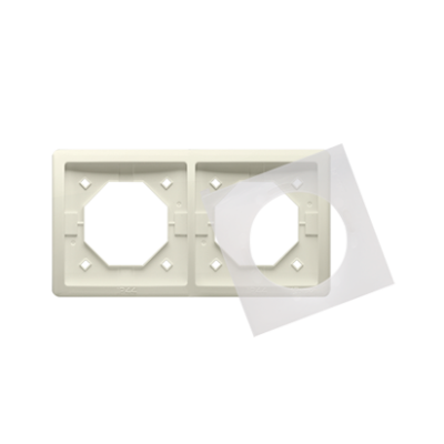 SIMON BASIC STANDARD WMYZ-04221x-9013 Ramka 2-krotna do wersji bryzgoszczelnej IP44 z kompletem uszc BMR2B/12 KONTAKT (BMR2B/12)