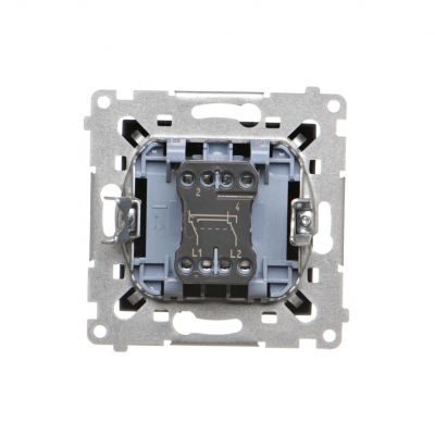 Simon 54 Łącznik krzyżowy bez piktogramu 16A 250V zaciski śrubowe czarny DW7A.01/X/49 KONTAKT (DW7A.01/X/49)