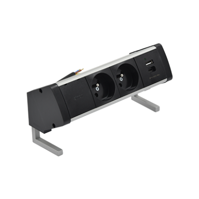 SIMON 480 TS48-430E20B00-40 Biurkowy zestaw gniazd 2 gn. typ E + ładowarka USB typ A+C; złącze 10 cm 48430E20B000000-40 KONTAKT (48430E20B000000-40)
