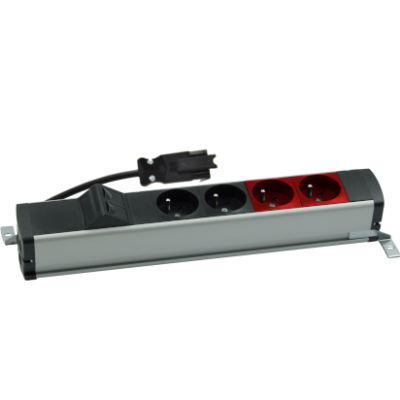 SIMON 480 TS48-120E220K0-40 Listwa standardowa 2 gn. typ E; 2 gn. UPS i płytka 2xRJ45 keystone; złąc 48120E220K00000-40 KONTAKT (48120E220K00000-40)
