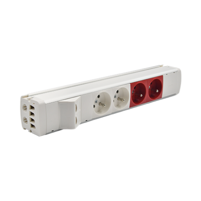 SIMON 480 TS48-120E220K0-33 Listwa standardowa 2 gn. typ E; 2 gn. UPS i płytka 2xRJ45 keystone; złąc 48120E220K00000-33 KONTAKT (48120E220K00000-33)