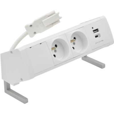 SIMON 480 TS48-410E20B00-33 Biurkowy zestaw gniazd 2 gn. typ E + ładowarka USB typ A+C; złącze w ukł 48410E20B000000-33 KONTAKT (48410E20B000000-33)