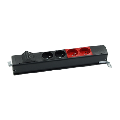 SIMON 480 TS48-130E220K0-44 Listwa standardowa 2 gn. typ E; 2 gn. UPS i płytka 2xRJ45 keystone; złąc 48130E220K00000-44 KONTAKT (48130E220K00000-44)