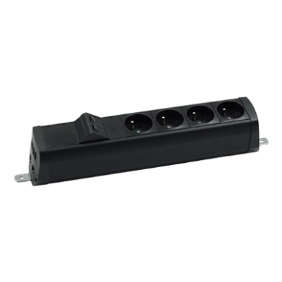 SIMON 480 TS48-230E400K0-44 Listwa poszerzona 4 gn. typ E i płytka 2xRJ45 keystone; złącze śrubowe; 48230E400K00000-44 KONTAKT (48230E400K00000-44)