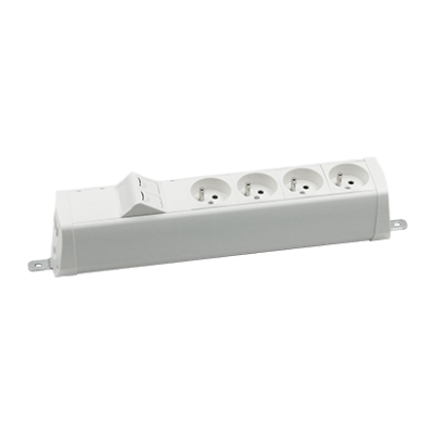 SIMON 480 TS48-230E400K0-33 Listwa poszerzona 4 gn. typ E i płytka 2xRJ45 keystone; złącze śrubowe; 48230E400K00000-33 KONTAKT (48230E400K00000-33)