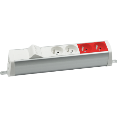 SIMON 480 TS48-230E220K0-30 Listwa poszerzona 2 gn. typ E; 2 gn. UPS i płytka 2xRJ45 keystone; złącz 48230E220K00000-30 KONTAKT (48230E220K00000-30)