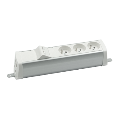SIMON 480 TS48-230E300K0-33 Listwa poszerzona 3 gn. typ E i płytka 2xRJ45 keystone; złącze śrubowe; 48230E300K00000-33 KONTAKT (48230E300K00000-33)