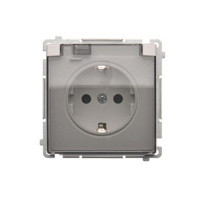 Simon Basic Gniazdo wtyczkowe Schuko do wersji IP44 16A 250V zaciski śrubowe biały. Klapka transparentna BMGSZ1B.01/11A KONTAKT (BMGSZ1B.01/11A)