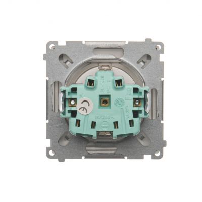 Simon Basic Gniazdo wtyczkowe Schuko do wersji IP44 16A 250Vzaciski śrubowe satynowy. Klapka transparentna BMGSZ1B.01/29A KONTAKT (BMGSZ1B.01/29A)