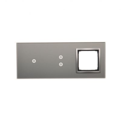 Simon 54 Touch Panel dotykowy S54 Touch 3 moduły 1 pole dotykowe + 2 pola dotykowe pionowe + 1 otwór na osprzęt S54 srebrna mgła DSTR3130/71 KONTAKT (DSTR3130/71)