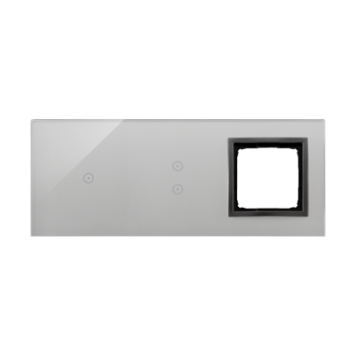 Simon 54 Touch Panel dotykowy S54 Touch 3 moduły 1 pole dotykowe + 2 pola dotykowe pionowe + 1 otwór na osprzęt S54 burzowa chmura DSTR3130/72 KONTAKT (DSTR3130/72)