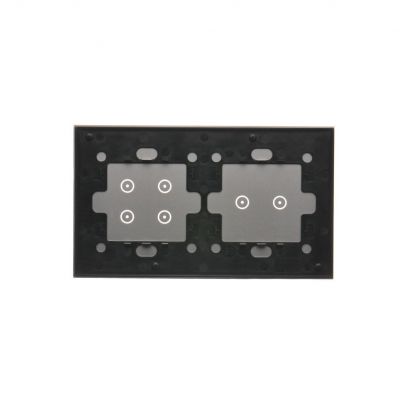 Simon 54 Touch Panel dotykowy S54 Touch 2 moduły 2 pola dotykowe poziome + 4 pola dotykowe srebrna mgła DSTR224/71 KONTAKT (DSTR224/71)