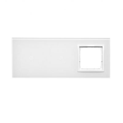 Simon 54 Touch Panel dotykowy S54 Touch 3 moduły 1 pole dotykowe + 1 pole dotykowe + 1 otwór na osprzęt S54 biała perła DSTR3110/70 KONTAKT (DSTR3110/70)