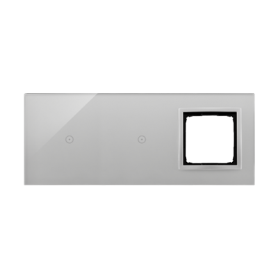 Simon 54 Touch Panel dotykowy S54 Touch 3 moduły 1 pole dotykowe + 1 pole dotykowe + 1 otwór na osprzęt S54 srebrna mgła DSTR3110/71 KONTAKT (DSTR3110/71)