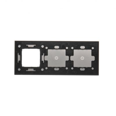 Simon 54 Touch Panel dotykowy S54 Touch 3 moduły 1 pole dotykowe + 1 pole dotykowe + 1 otwór na osprzęt S54 srebrna mgła DSTR3110/71 KONTAKT (DSTR3110/71)
