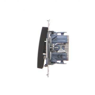 Simon 54 Łącznik krzyżowy z podświetleniem LED 10A 250V szybkozłączka czarny DW7L.01/49 KONTAKT (DW7L.01/49)