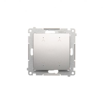 Simon 54 Łącznik/Przycisk roletowy podwójny elektroniczny 230 V srebrny mat DEZ2.01/43 KONTAKT (DEZ2.01/43)