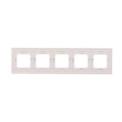 SIMON 54 NATURE WMDZ-0150xS-069 Ramka 5-krotna Nature-Szkło, SREBRNA PERŁA, IP20/IP44. (IP44-należy DRN5/69 KONTAKT (DRN5/69)