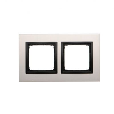 SIMON 54 NATURE WMDZ-0120xS-081 Ramka 2-krotna Nature-Metal, SATYNOWA NOC, IP20/IP44. (IP44-należy z DRN2/81 KONTAKT (DRN2/81)