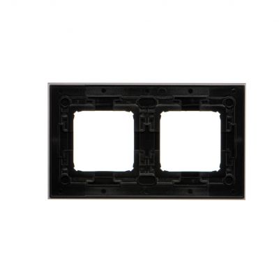 SIMON 54 NATURE WMDZ-0120xS-081 Ramka 2-krotna Nature-Metal, SATYNOWA NOC, IP20/IP44. (IP44-należy z DRN2/81 KONTAKT (DRN2/81)