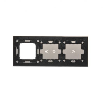 Simon 54 Touch Panel dotykowy S54 Touch 3 moduły 1 pole dotykowe + 2 pola dotykowe poziome + 1 otwór na osprzęt S54 srebrna mgła DSTR3120/71 KONTAKT (DSTR3120/71)