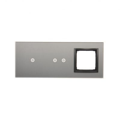 Simon 54 Touch Panel dotykowy S54 Touch 3 moduły 1 pole dotykowe + 2 pola dotykowe poziome + 1 otwór na osprzęt S54 burzowa chmura DSTR3120/72 KONTAKT (DSTR3120/72)