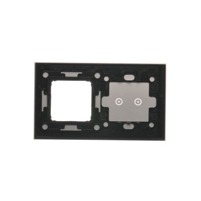 Simon 54 Touch Panel dotykowy S54 Touch 2 moduły 2 pola dotykowe poziome + 1 otwór na osprzęt S54 srebrna mgła DSTR220/71 KONTAKT (DSTR220/71)