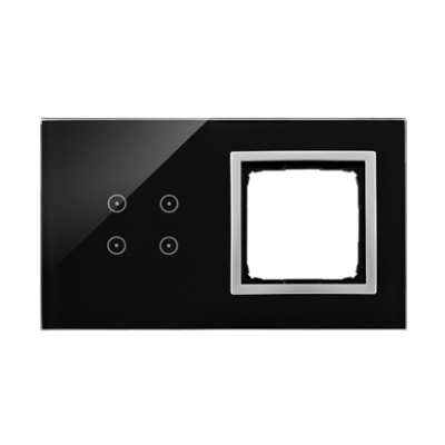 Simon 54 Touch Panel dotykowy S54 Touch 2 moduły 4 pola dotykowe + 1 otwór na osprzęt S54 księżycowa lawa DSTR240/74 KONTAKT (DSTR240/74)