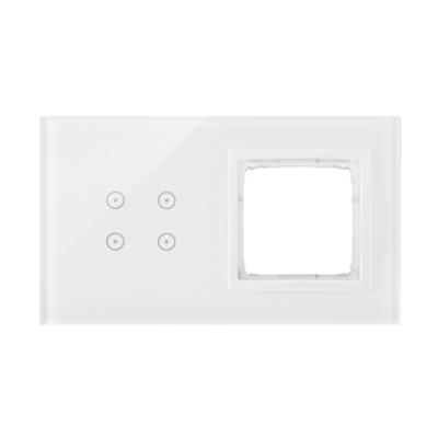 Simon 54 Touch Panel dotykowy S54 Touch 2 moduły 4 pola dotykowe + 1 otwór na osprzęt S54 biała perła DSTR240/70 KONTAKT (DSTR240/70)