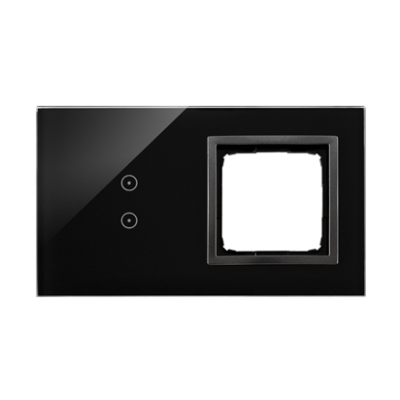 Simon 54 Touch Panel dotykowy S54 Touch 2 moduły 2 pola dotykowe pionowe + 1 otwór na osprzęt S54 zastygła lawa DSTR230/73 KONTAKT (DSTR230/73)
