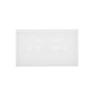 Simon 54 Touch Panel dotykowy S54 Touch 2 moduły 2 pola dotykowe poziome + 2 pola dotykowe poziome biała perła DSTR222/70 KONTAKT (DSTR222/70)