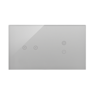 Simon 54 Touch Panel dotykowy S54 Touch 2 moduły 2 pola dotykowe poziome + 2 pola dotykowe pionowe srebrna mgła DSTR223/71 KONTAKT (DSTR223/71)